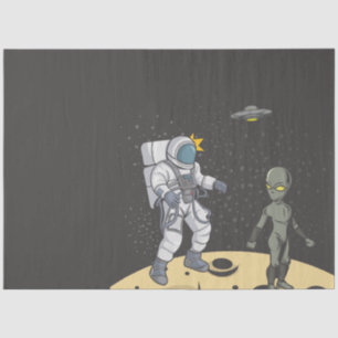 Astronaut and alien tissue paper