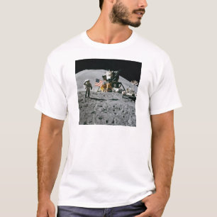 Astronaut and American Flag Apollo Moon Mission T-Shirt