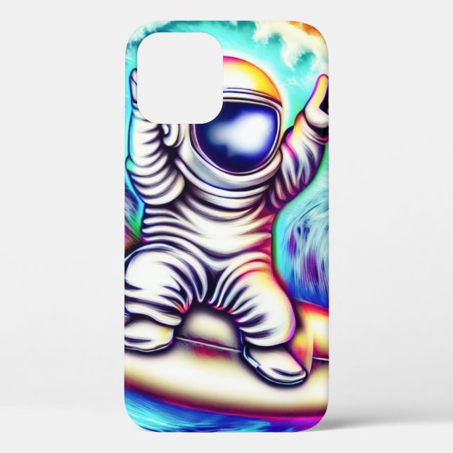 ASTRONAUT AND HIS COSMIC SURFING ADVENTURE Case-Mate iPhone CASE (Back)