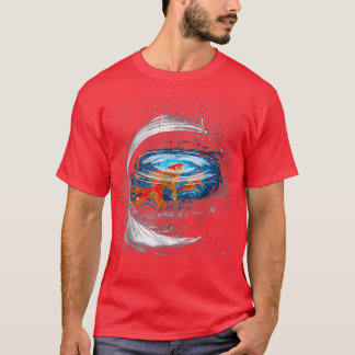 Astronaut And The Goldfish Astronaut Helmet Spacem T-Shirt
