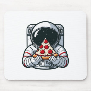 Astronaut Animal Eating Pizza Margherita Meal Food Mouse Mat