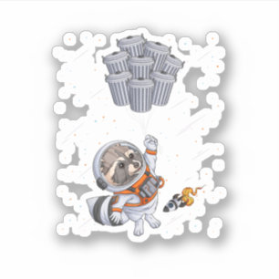 Astronaut animal funny Racoon Moon trash cans spa