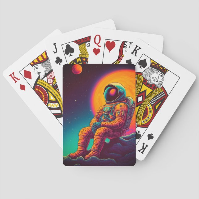 Astronaut Art Playing Cards (Back)