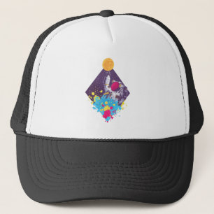 Astronaut Art Trucker Hat
