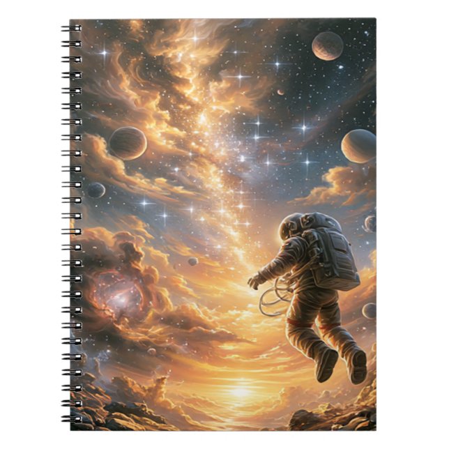 Astronaut Astronomy Space Travel Planets   Notebook (Front)