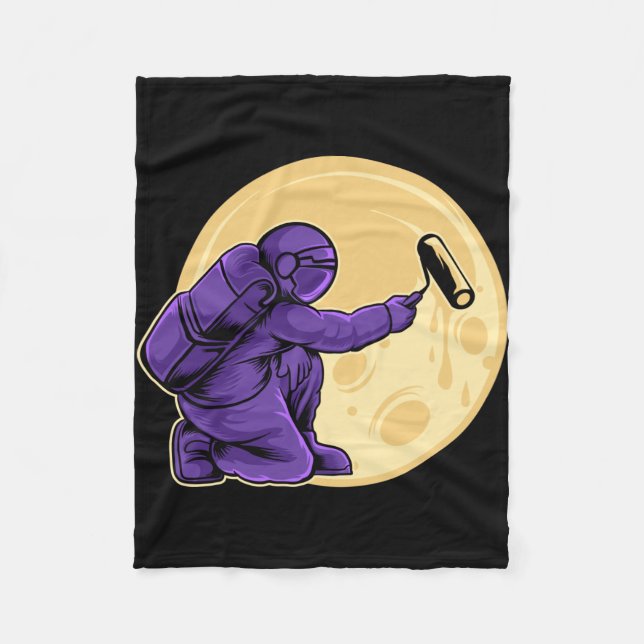 Astronaut Astropaint Fleece Blanket (Front)