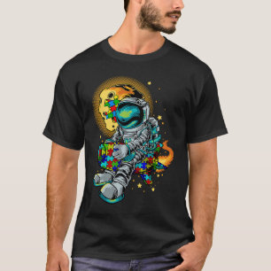 Astronaut Autism Awareness With Autistic Planet Fo T-Shirt