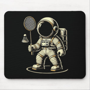 Astronaut Badminton Player Shuttle 2 Mouse Mat