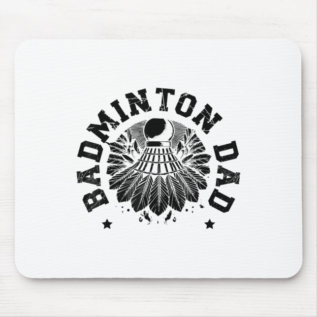 Astronaut Badminton Player Shuttle  Mouse Mat (Front)