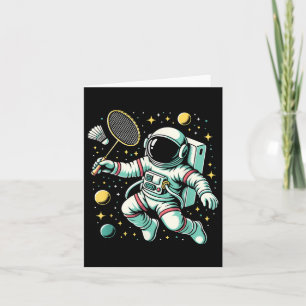 Astronaut Badminton Player Shuttle Sport Card