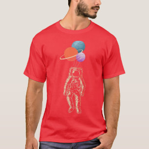 Astronaut Balloon Astronaut Space Planet T-Shirt