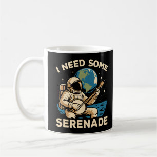 Astronaut Banjo Serenade Cosmic Sound Coffee Mug
