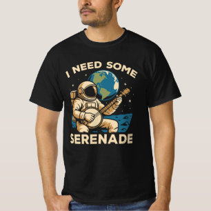 Astronaut Banjo Serenade Cosmic Sound T-Shirt