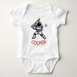 Astronaut Baseball Baby Bodysuit