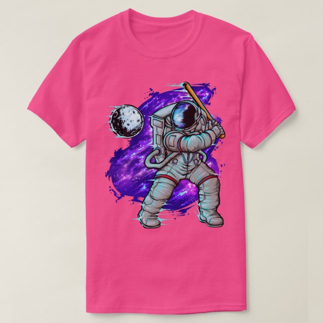 Astronaut Baseball Batter T-Shirt (Design Front)