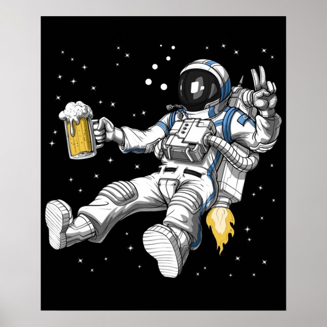 Astronaut Beer Party Poster (Front)