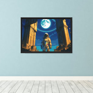 Astronaut Beneath the Celestial Gate Canvas Print