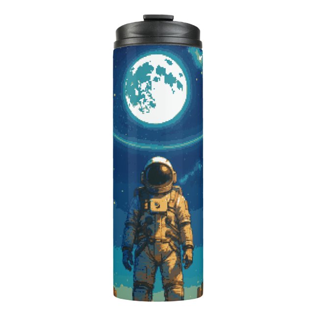 Astronaut Beneath the Celestial Gate Thermal Tumbler (Front)