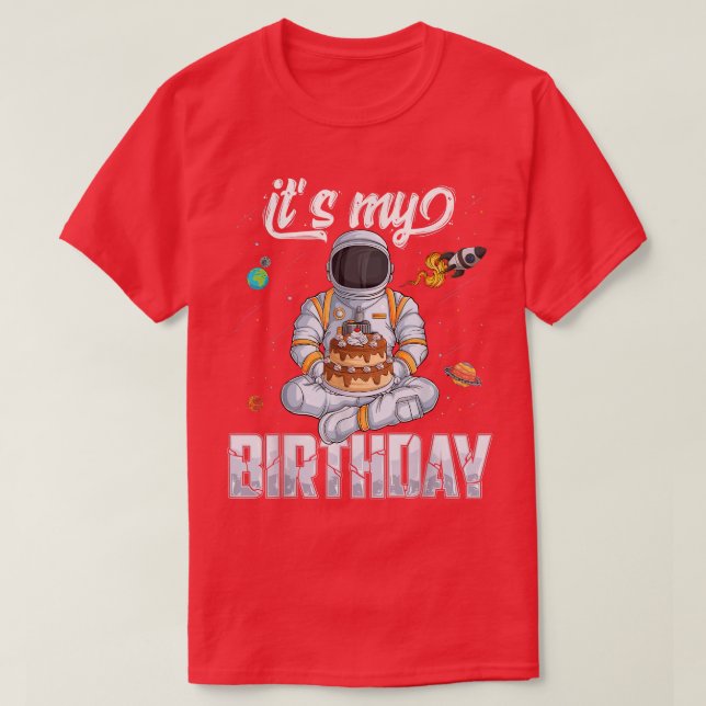 Astronaut Birthday astronomy Boy Girl kids adult O T-Shirt (Design Front)