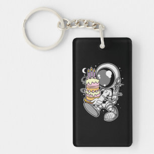 Astronaut Birthday Cake Key Ring