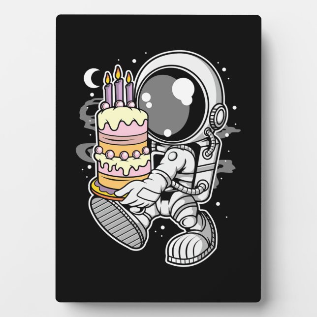 Astronaut Birthday Cake Plaque (Front)