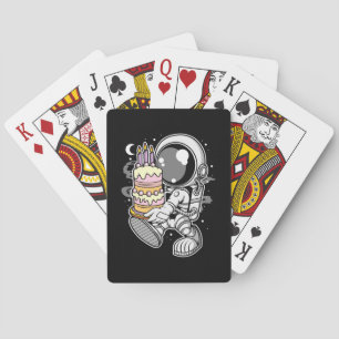 Astronaut Birthday Cake Playing Cards
