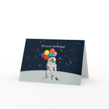 Astronaut Birthday Card