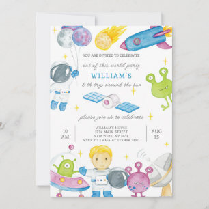 Astronaut Birthday Invitation