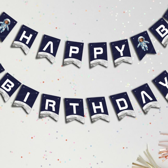 Astronaut Birthday Party 1st Trip Around the Sun Bunting (Creator Uploaded)
