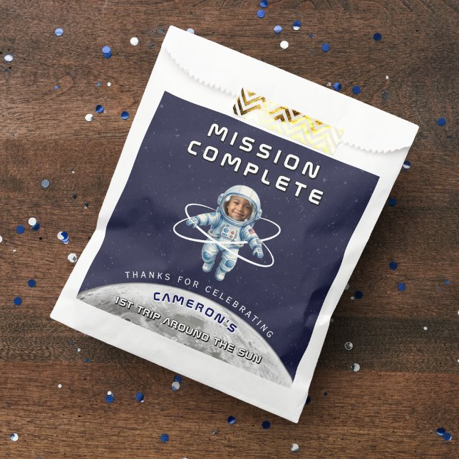 Astronaut Birthday Party 1st Trip Around the Sun Favour Bags (Creator Uploaded)