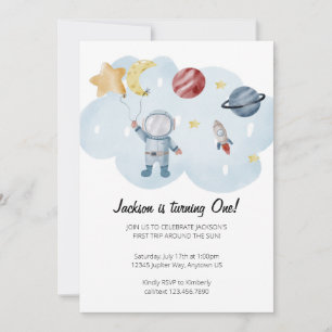 Astronaut Birthday Party Invitation