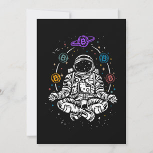 Astronaut Bitcoin Crypto Space BTC Cryptocurrency  Invitation