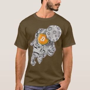 Astronaut Blockchain Crypto Bitcoin BTC  T-Shirt