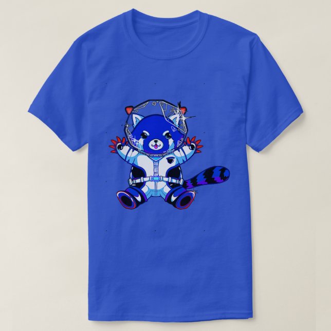 Astronaut Blue Panda T-Shirt (Design Front)