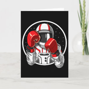 Astronaut Boxing Muay Thai Boxer Kickboxing Martia Card
