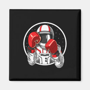 Astronaut Boxing Muay Thai Boxer Kickboxing Martia Magnet