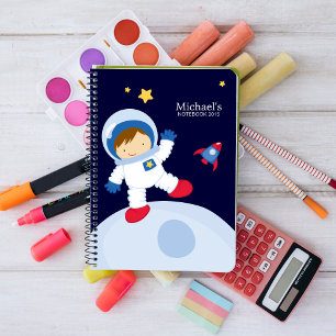 Astronaut Boy Kid's Personalised Notebook