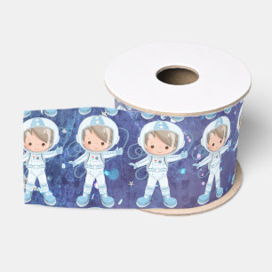 Astronaut boy Outer Space Grosgrain Ribbon