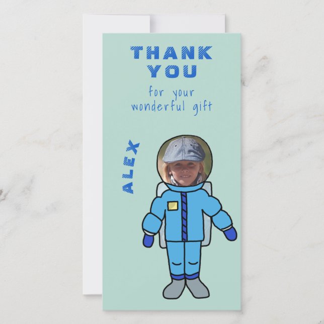 Astronaut Boy Thank You Insert your Face (Front)