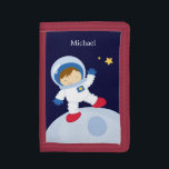 Astronaut Boy Trifold Wallet<br><div class="desc">Personalise this cool astronaut themed wallet with your little one's name or any text of your choice for a one-of-a-kind gift they will love.</div>