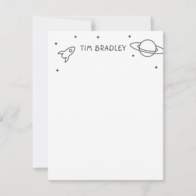 Astronaut Boy's Card (Front)