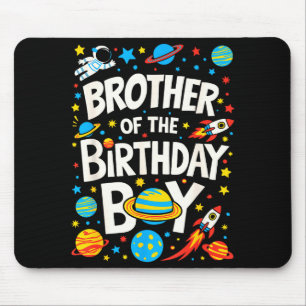 Astronaut Brother Of The Birthday Boy Family Match Mouse Mat