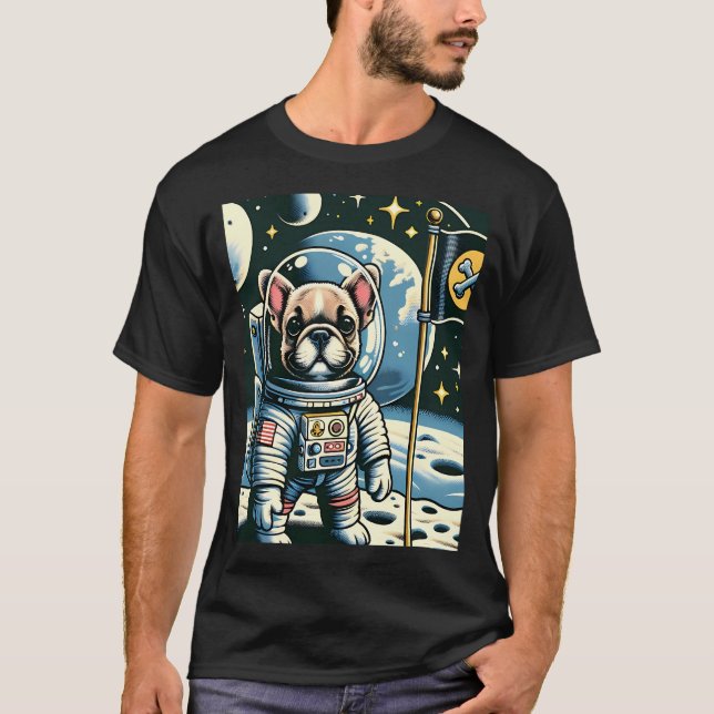 Astronaut Bulldog T-Shirt (Front)