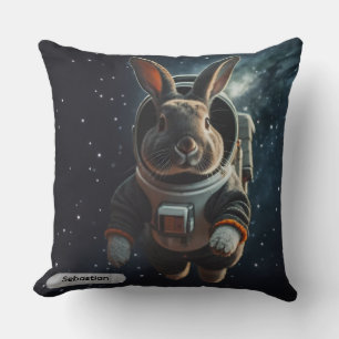 Astronaut Bunny Space Surreal Animal Custom Cushion