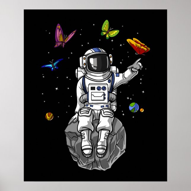 Astronaut Butterflies Poster (Front)