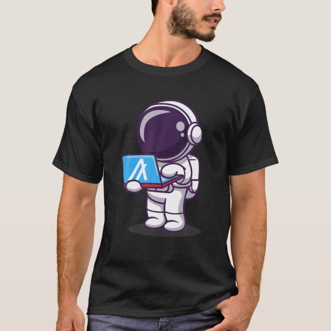 Astronaut Buying Ticket To The Moon With ALGO Algo T-Shirt (Front)