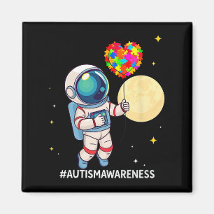 Astronaut Bylloon Autism Awareness Space Autistic Magnet