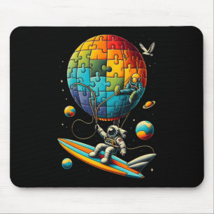 Astronaut Bylloon Autism Awareness Space Autistic  Mouse Mat