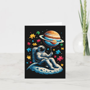 Astronaut Bylloon Autism Awareness Space Card