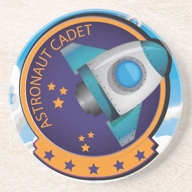Astronaut Cadet Badge Coaster (Front)